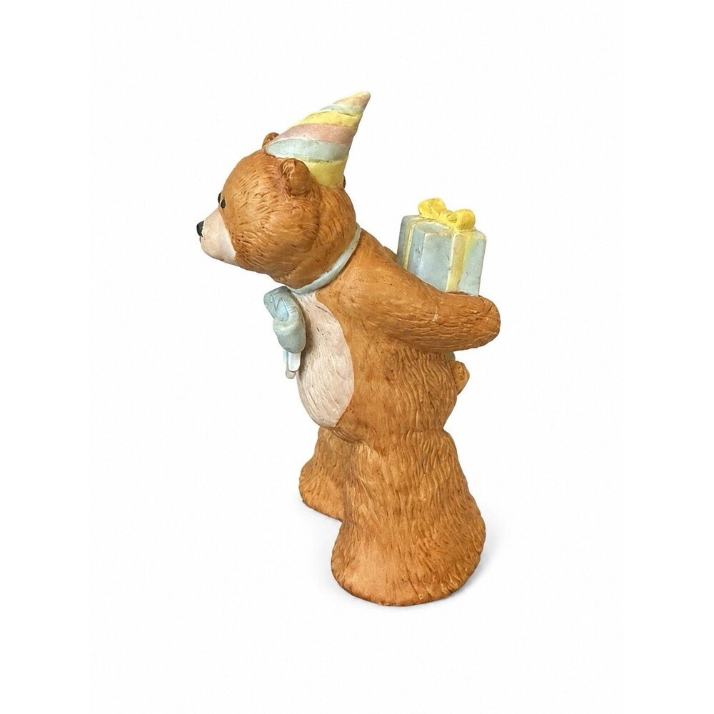 Vintage 1985 Bear Feet Family Howard Designs Birthday Bear Figurine Taiwan